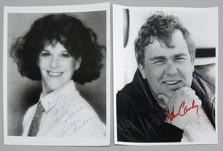 Appraisal: JOHN CANDY AND GILDA RADNER AUTOGRAPHED BLACK AND WHITE GLOSSY