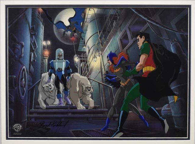 Appraisal: Framed Warner Brothers limited-edition sericel over lithographic background Batman The