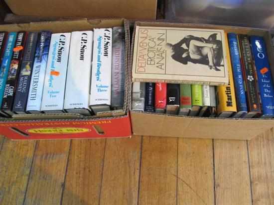 Appraisal: TWO BOXES OF MODERN FICTION