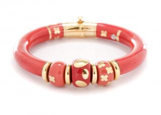 Appraisal: La Nouvelle Bague k Coral Enamel Bracelet La Nouvelle Bague