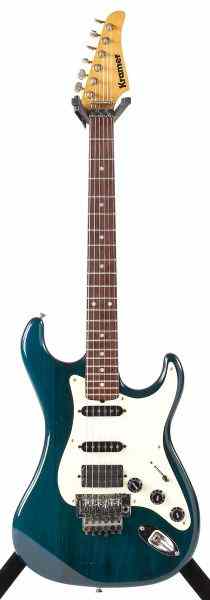 Appraisal: s Kramer Strat-style GuitarFinish Blue Serial Number B light play