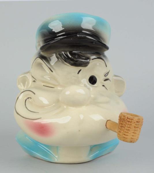 Appraisal: Ceramic Popeye Bank Portrait of Popeye with original corn cob