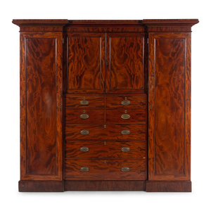 Appraisal: A William IV Mahogany Cabinet th Century Height x width