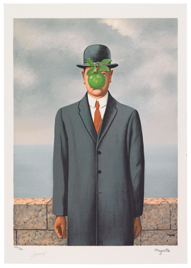 Appraisal: REN MAGRITTE after Le Fils de l'Homme Color lithograph x