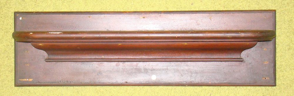 Appraisal: WOODEN WALL SHELF American th CenturyWith original dark brown paint