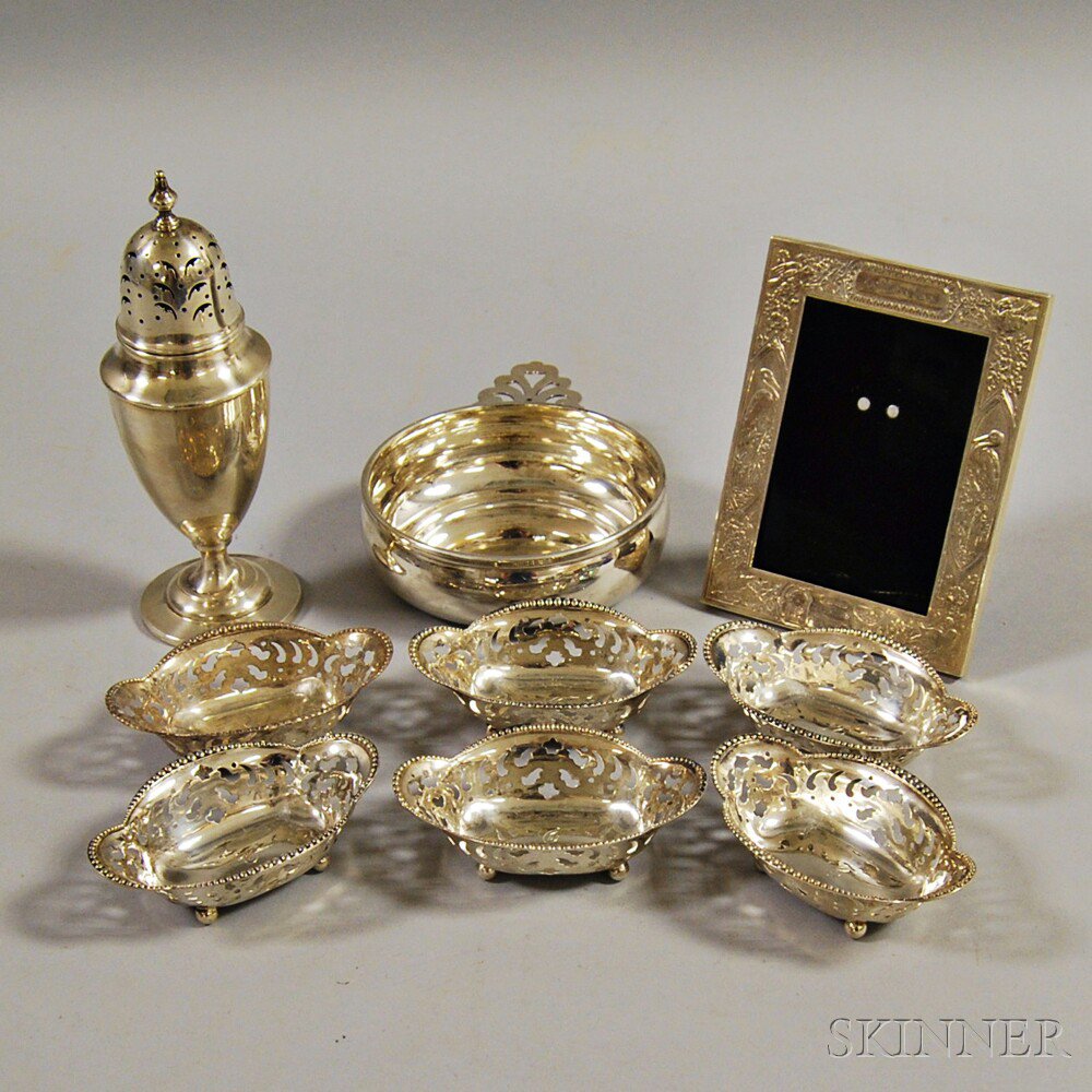 Appraisal: Group of Sterling Silver Tableware Items a Cartier baby picture