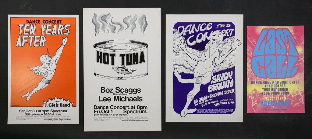 Appraisal: Concert Posters from Spectrum Philadelphia PA and Hot Tuna concert