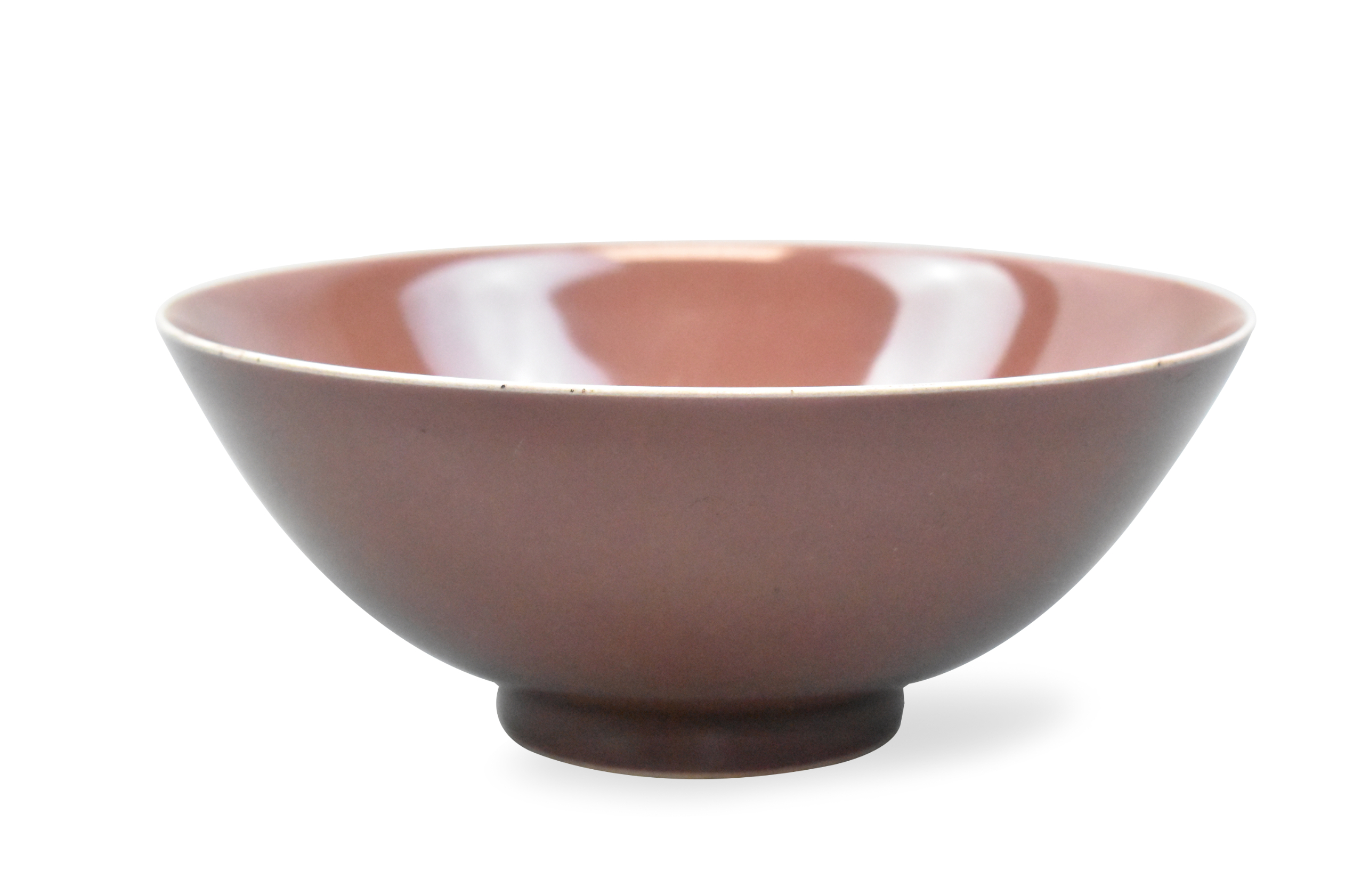 Appraisal: A Chinese red glazed bowl dating from the th century