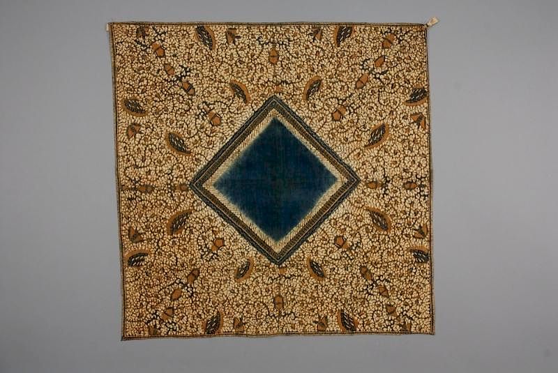 Appraisal: FOUR INDONESIAN BATIK KEPALA MID th C Various indigo and