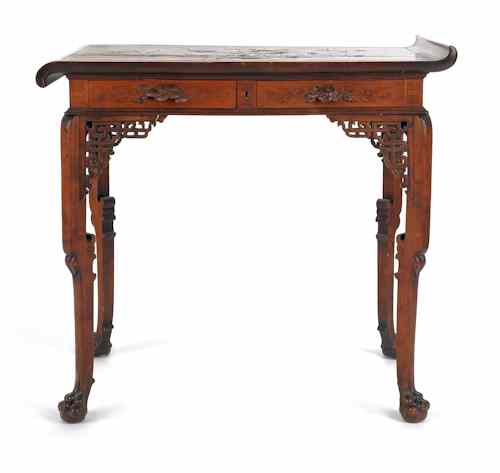 Appraisal: Chinese carved hardwood table ca h w