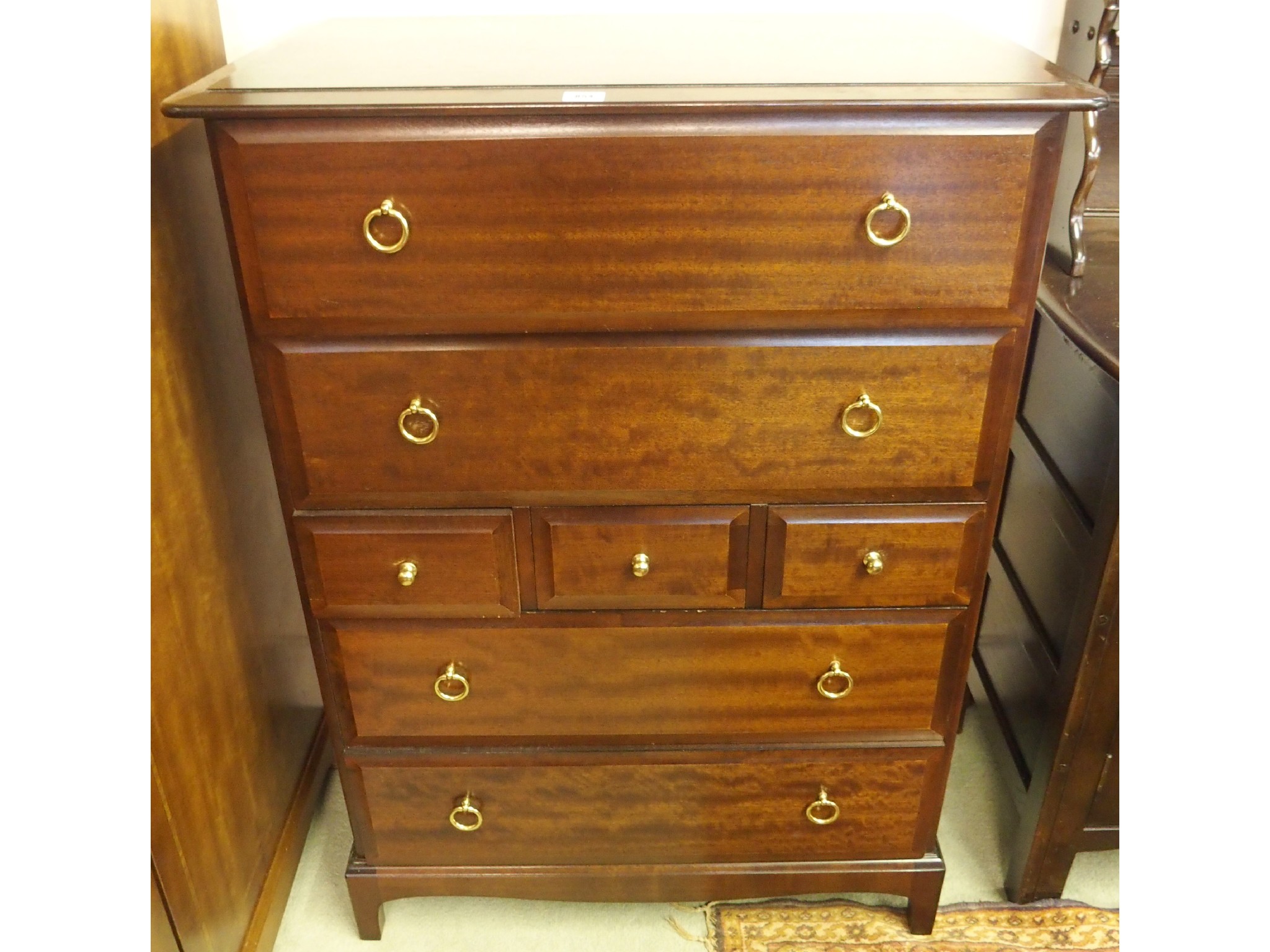 Appraisal: A Stag mahogany chest of drawers x x cm