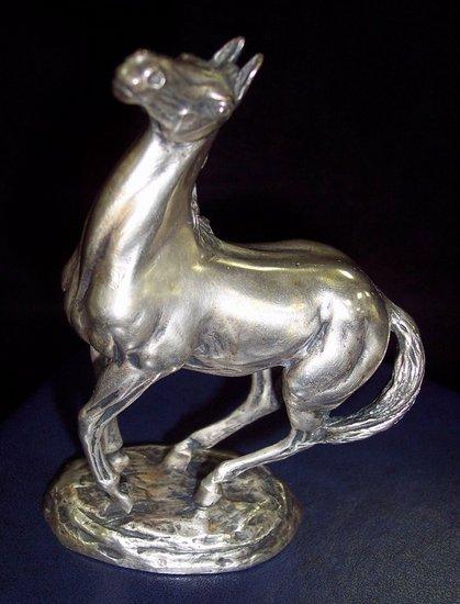 Appraisal: An ornamental figure of a horse 'Playing Up' designed by