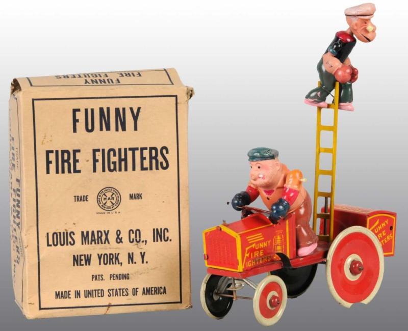 Appraisal: Marx Popeye Funny Fire Fighters Toy in Orig Box Description