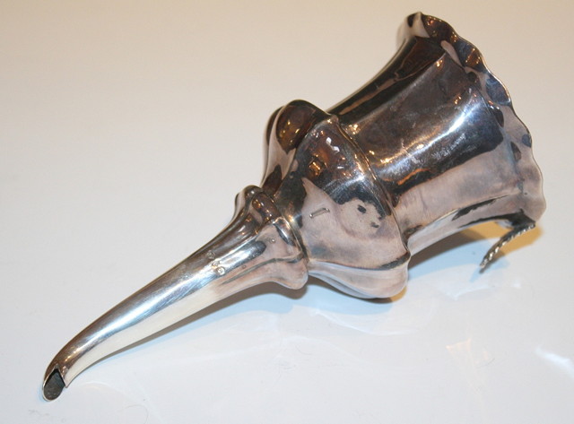 Appraisal: AN EARLY VICTORIAN SILVER WINE FUNNEL IN TWO PARTS with