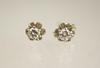 Appraisal: EARRINGS - Pair of diamond studs in white gold flower