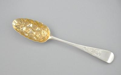 Appraisal: A George II Sterling Silver Berry Spoon by William Turner