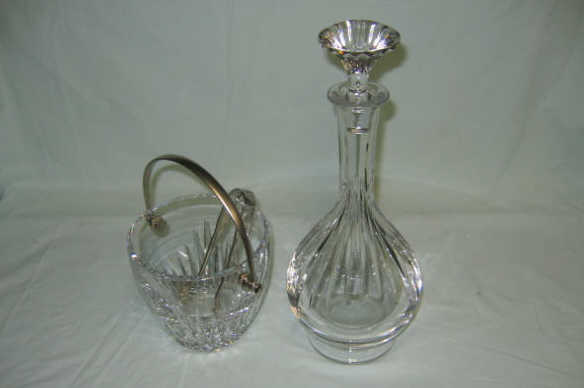 Appraisal: BACCARAT DECANTER AND ICE BUCKET Estimate -