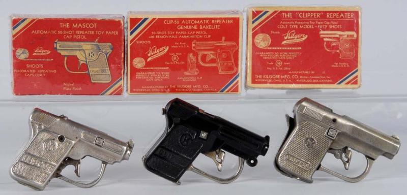 Appraisal: Lot of Cast Iron Kilgore Cap Guns Description Clip has