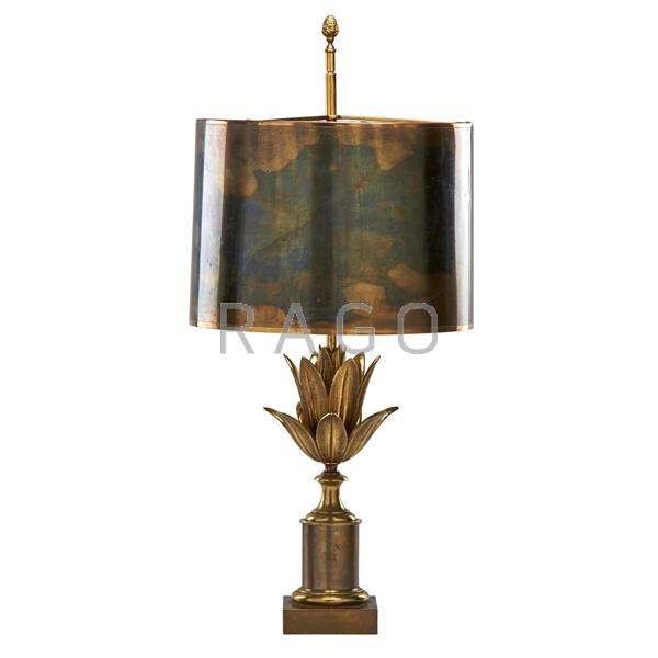 Appraisal: MAISON CHARLES Table lamp Condition Report Some light dents to