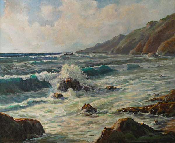 Appraisal: William Joseph Brown American - Pacific Shores signed 'William J