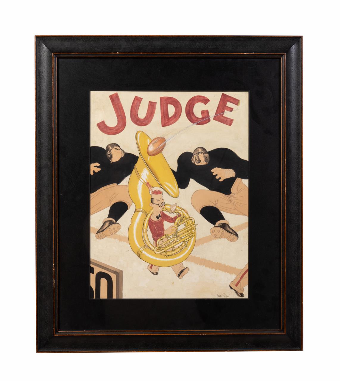 Appraisal: ORIGINAL COVER ART JUDGE MAGAZINE MM Mixed media on paper