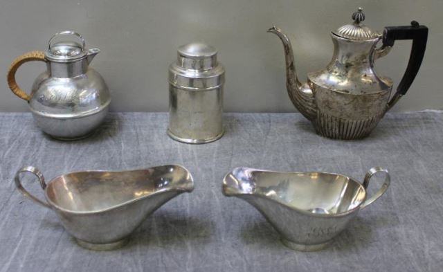 Appraisal: STERLING Miscellaneous Hollow Ware Grouping Includes a most surely silver