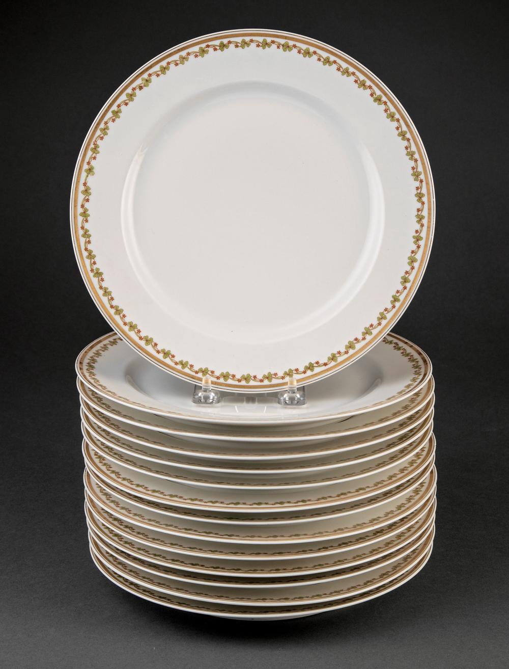 Appraisal: Fourteen Haviland Limoges Porcelain Dinner Plates late th early th