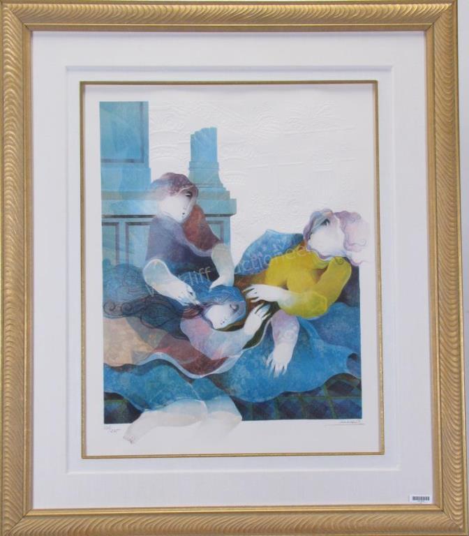 Appraisal: A framed embossed lithograph by Sunol Alvar Spain France b