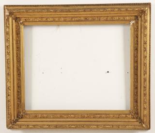 Appraisal: TH C CARVED WOOD AND GESSO GOLD LEAF FRAME TH