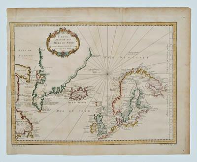 Appraisal: French map of North Seas Carte Reduite Des Mers Du