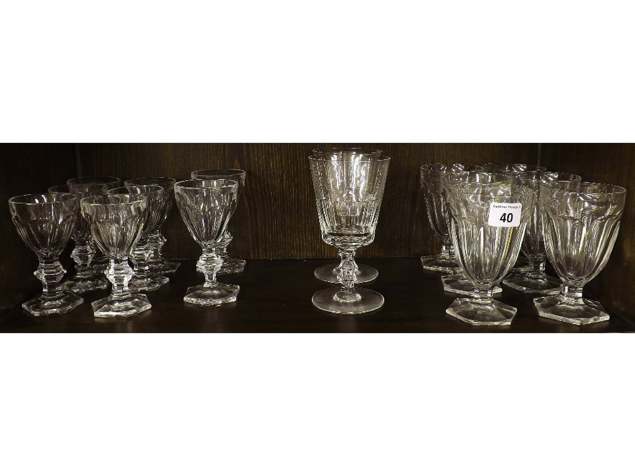 Appraisal: Collection of glassware to include cordial glasses sherry glasses wine