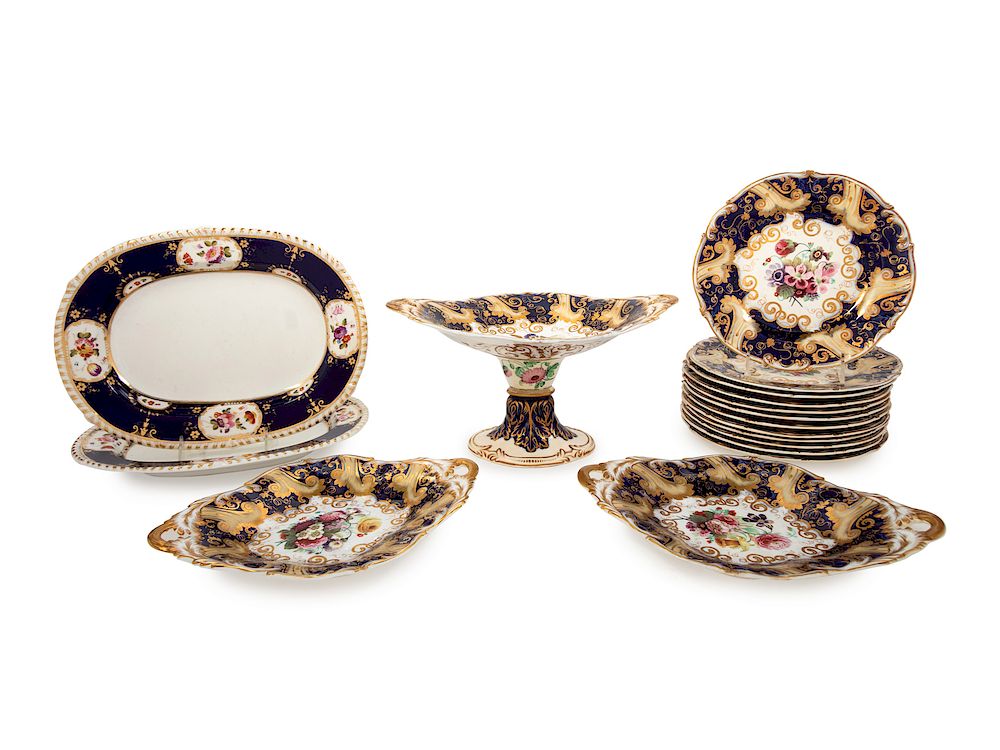 Appraisal: An English Ceramic Dessert Service Diameter of plates inches An