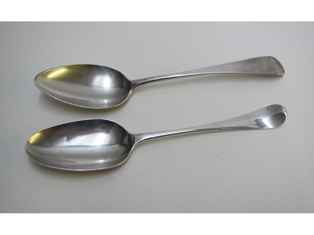 Appraisal: A George III silver table spoon maker RS London and