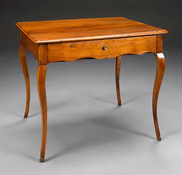 Appraisal: A Louis XV fruitwood writing table late th century The