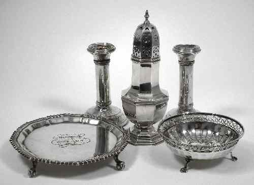 Appraisal: A George V silver sugar castor of th Century design