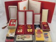 Appraisal: A collection of East German medals etc awarded to Lothar