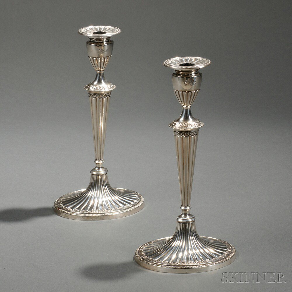 Appraisal: Pair of Gorham Sterling Silver Candlesticks Providence Rhode Island mid