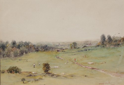 Appraisal: OUTREMONT CANADIAN GOLF COURSE PAINTING '' x '' Watercolor signed