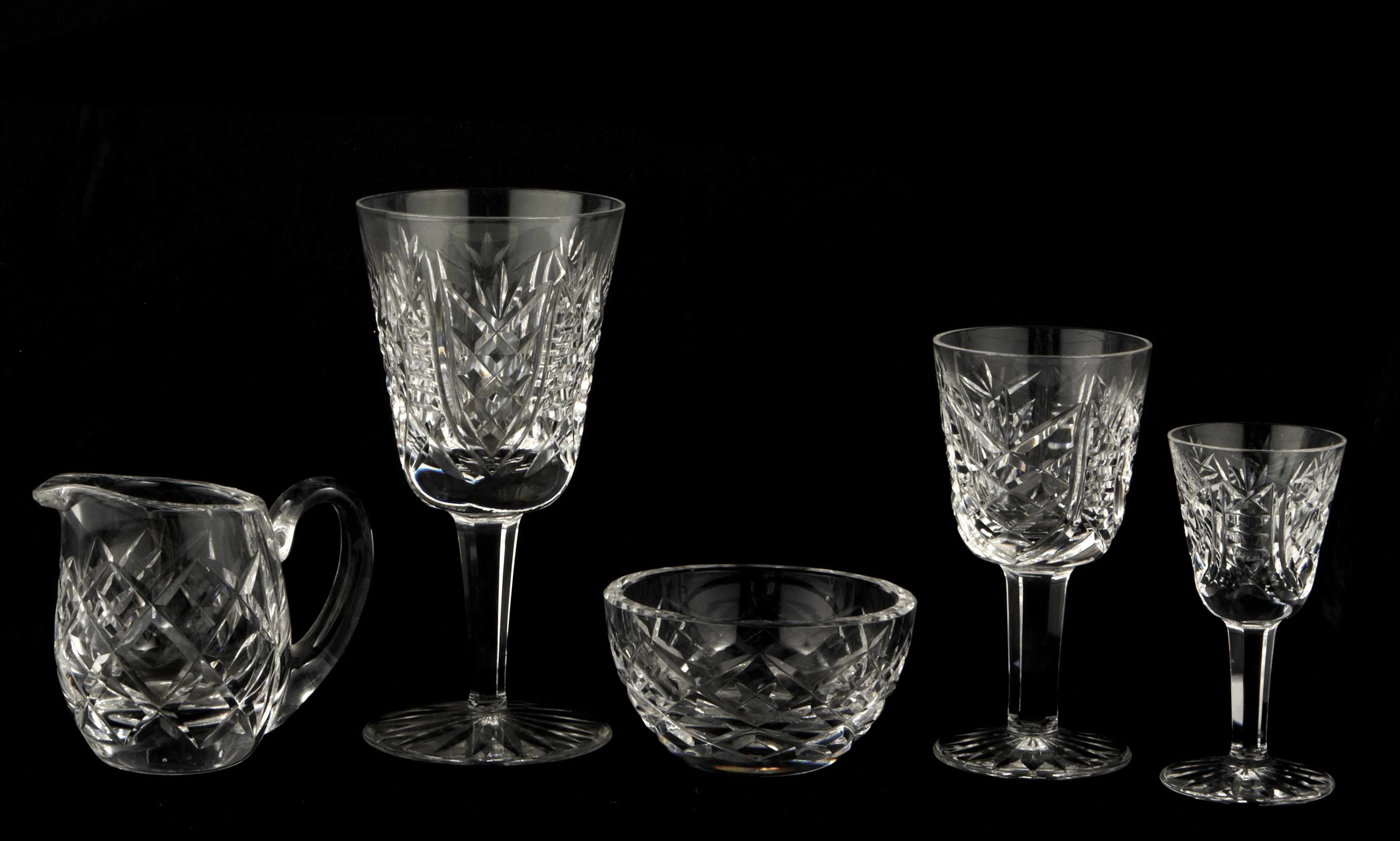 Appraisal: A large group of Waterford cut glass stemware Comprising of