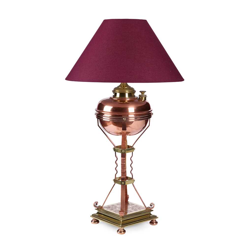 Appraisal: BENHAM FROUD LONDON AESTHETIC MOVEMENT TABLE LAMP CIRCA brass and