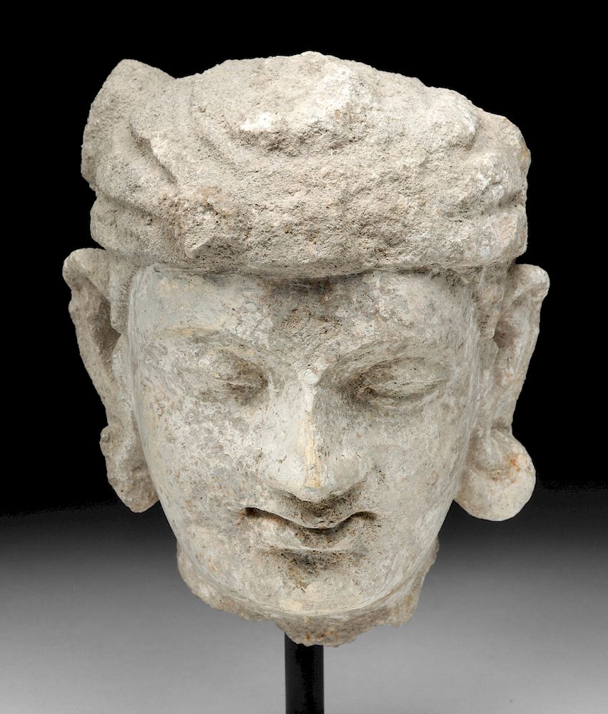 Appraisal: Gandharan Stucco Head of a Prince Originally Listed At Central