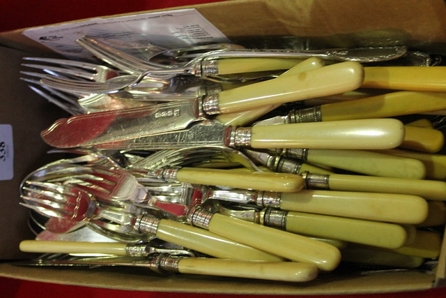 Appraisal: A LARGE COLLECTION OF SILVER PLATED AND OTHER CUTLERY including