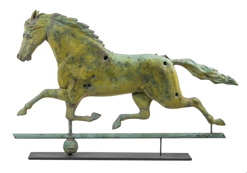 Appraisal: J HARRIS SON HORSE WEATHERVANE Late th c Double-Stamped Full