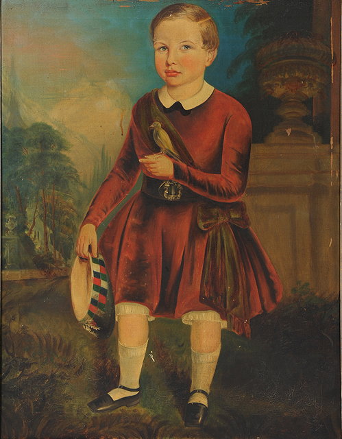 Appraisal: A TH CENTURY PORTRAIT of a young boy in Scottish