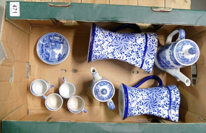 Appraisal: A mixed collection of blue and white table ware to