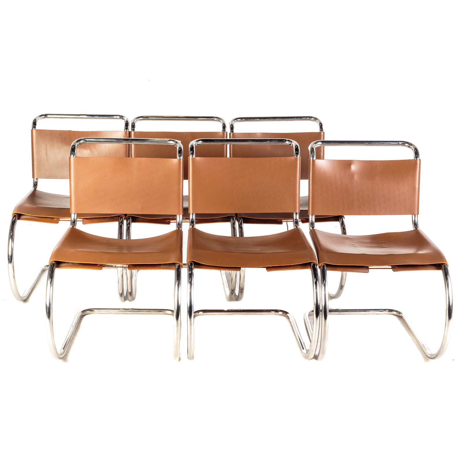 Appraisal: SIX MR LUDWIG MIES VAN DER ROHE CHAIRS FOR THONET