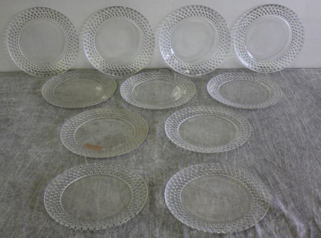 Appraisal: Set of R Lalique Signed Plates Stamped R Lalique to