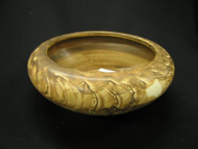 Appraisal: Peters Reed Art Pottery Bowl brushed brown glaze tall diameter