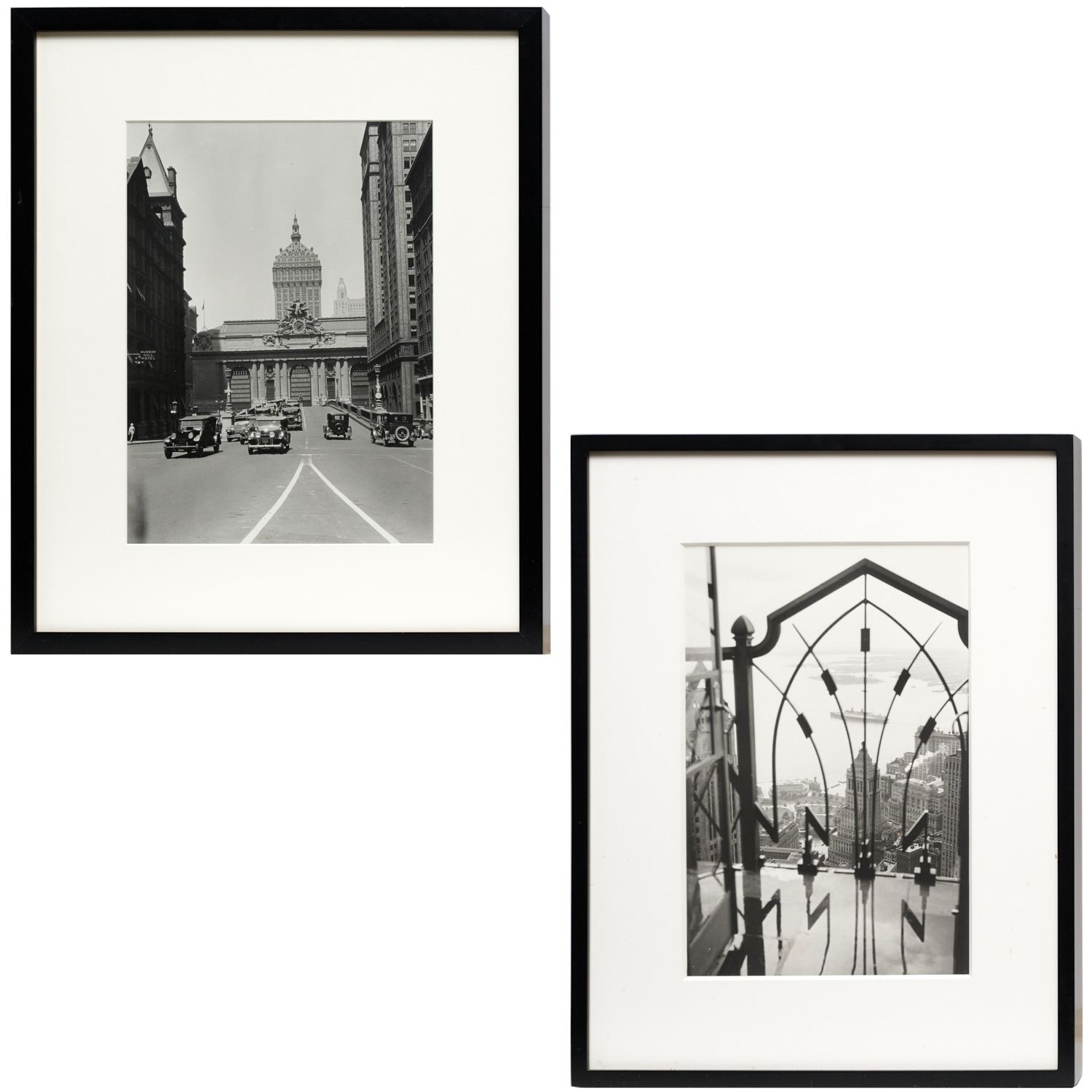 Appraisal: PAIR OF VINTAGE NEW YORK CITY PHOTOGRAPHS Grand Central Station