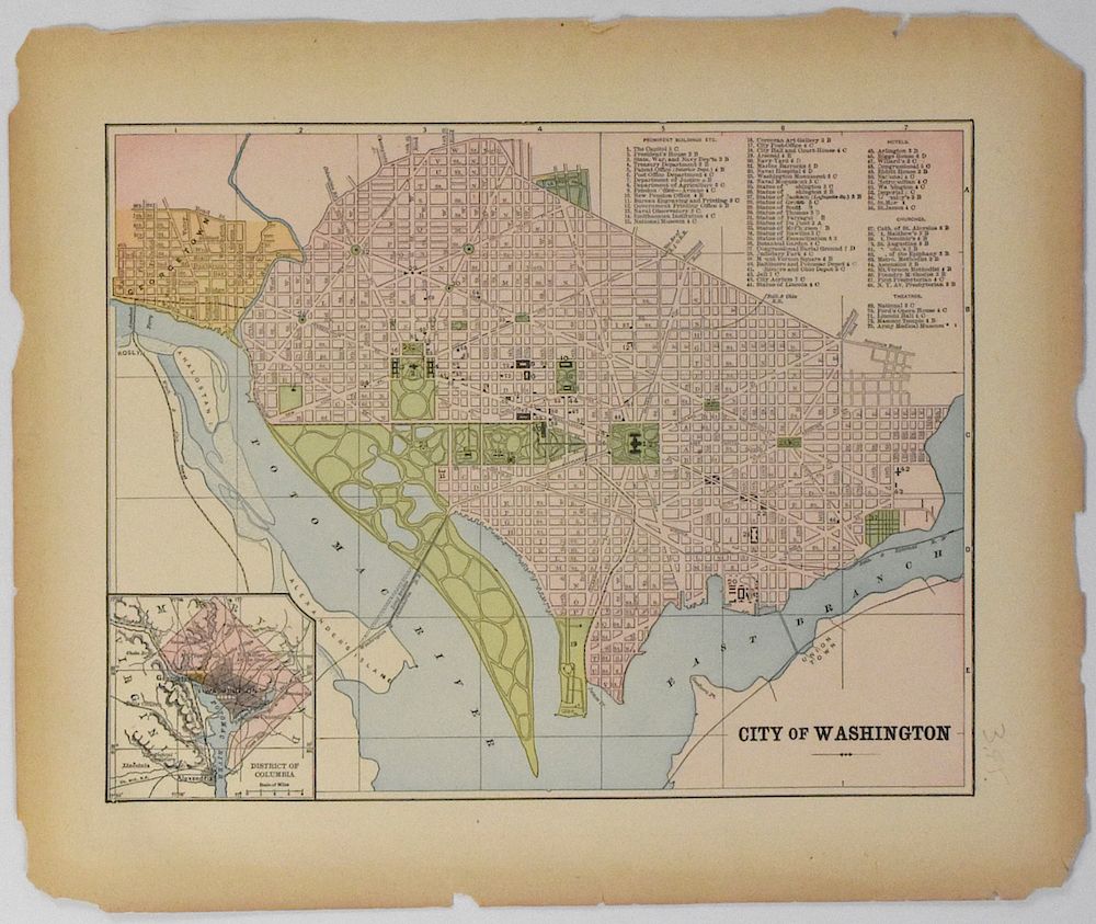 Appraisal: Grp Early Maps of US Cities Group of maps primarily